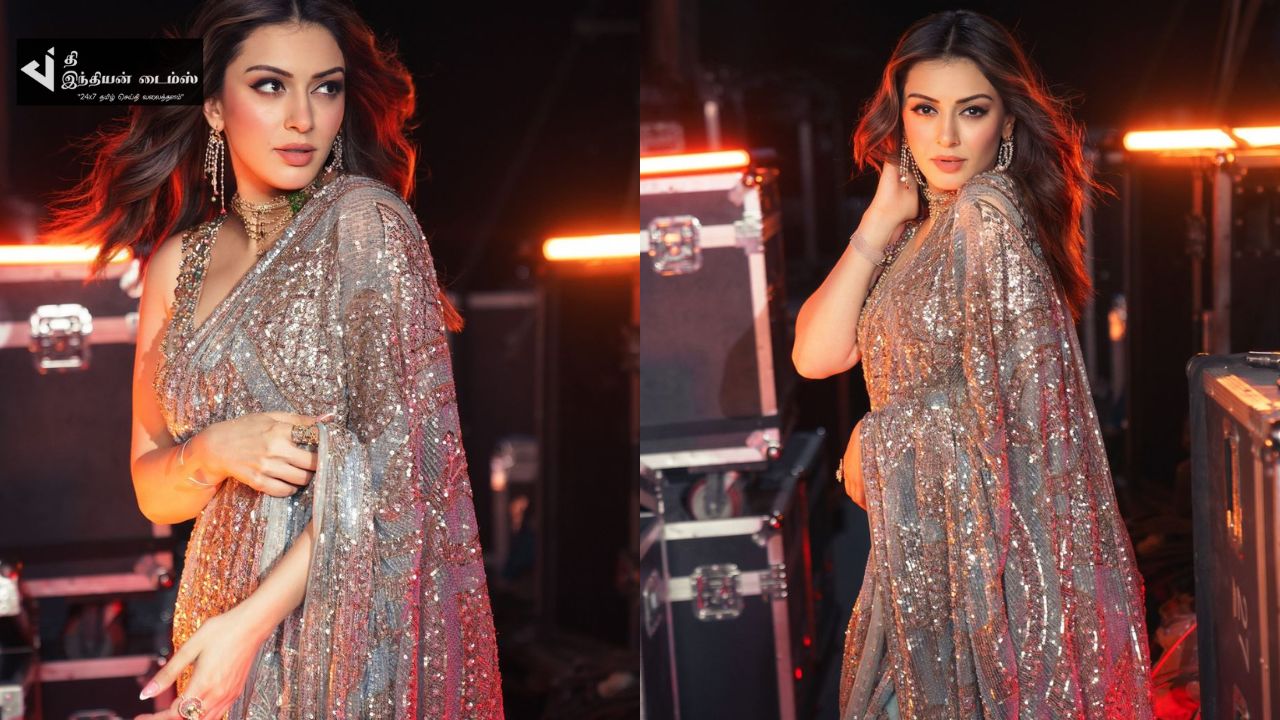 தமிழ்நாட்டு பெண்ணை போல சேலையில் கலக்கும் நடிகை ஹன்சிகா