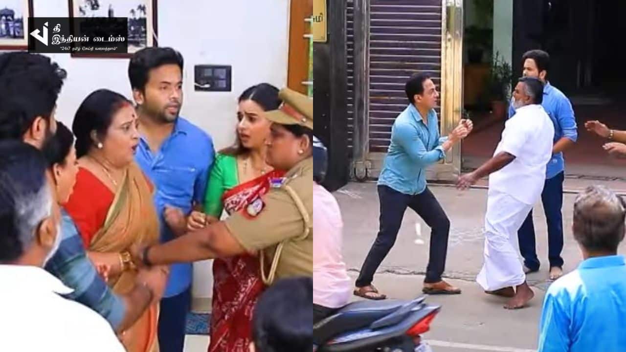 கமலாவின் சூழ்ச்சியால் ஈஸ்வரியை கைது செய்து இழுத்து செல்லும் போலீஸ்.. பாக்கியலட்சுமி ப்ரோமோ
