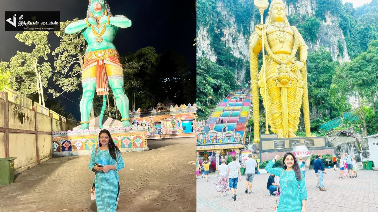 மலேசிய கோவில்களில் சுவாமி தரிசனம் செய்த ரோஜா சீரியல் நாயகி