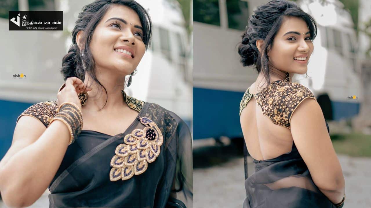 சேலையில் கலக்கும் குக் வித் கோமாளி திவ்யா துரைசாமி