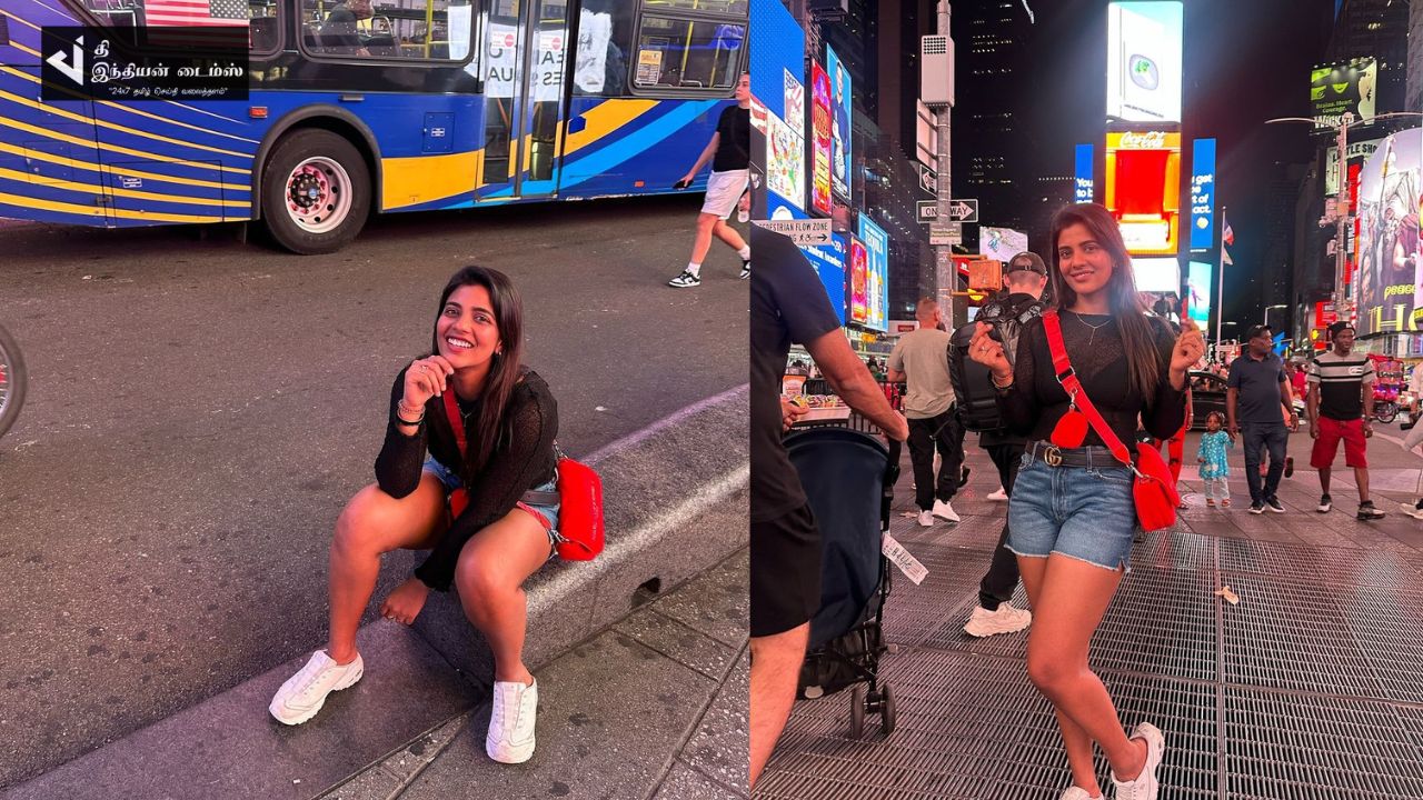 செம்ம கியூட்டாக வெளிநாட்டில் நடிகை ஐஸ்வர்யா ராஜேஷ்.. வைரலாகும் புகைப்படங்கள்