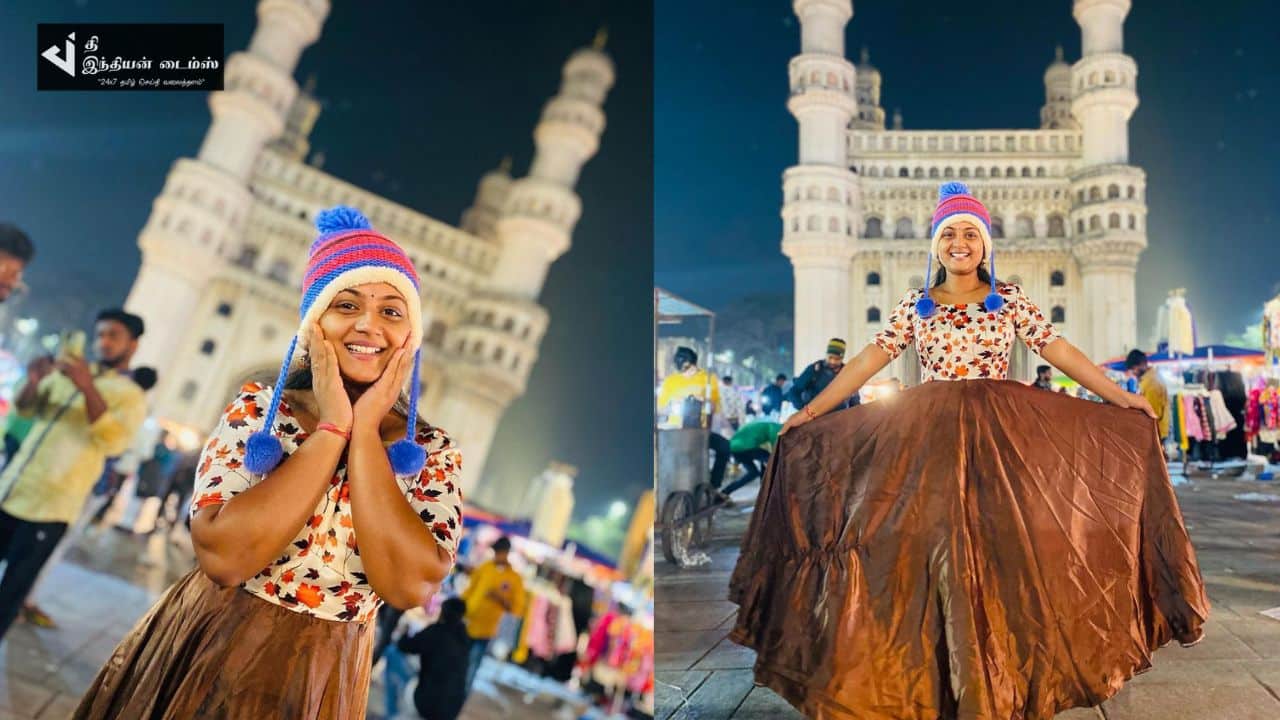 ஹைதராபாத் சென்றுள்ள சிறகடிக்க ஆசை கதாநாயகி மீனாவின் புகைப்படங்கள்