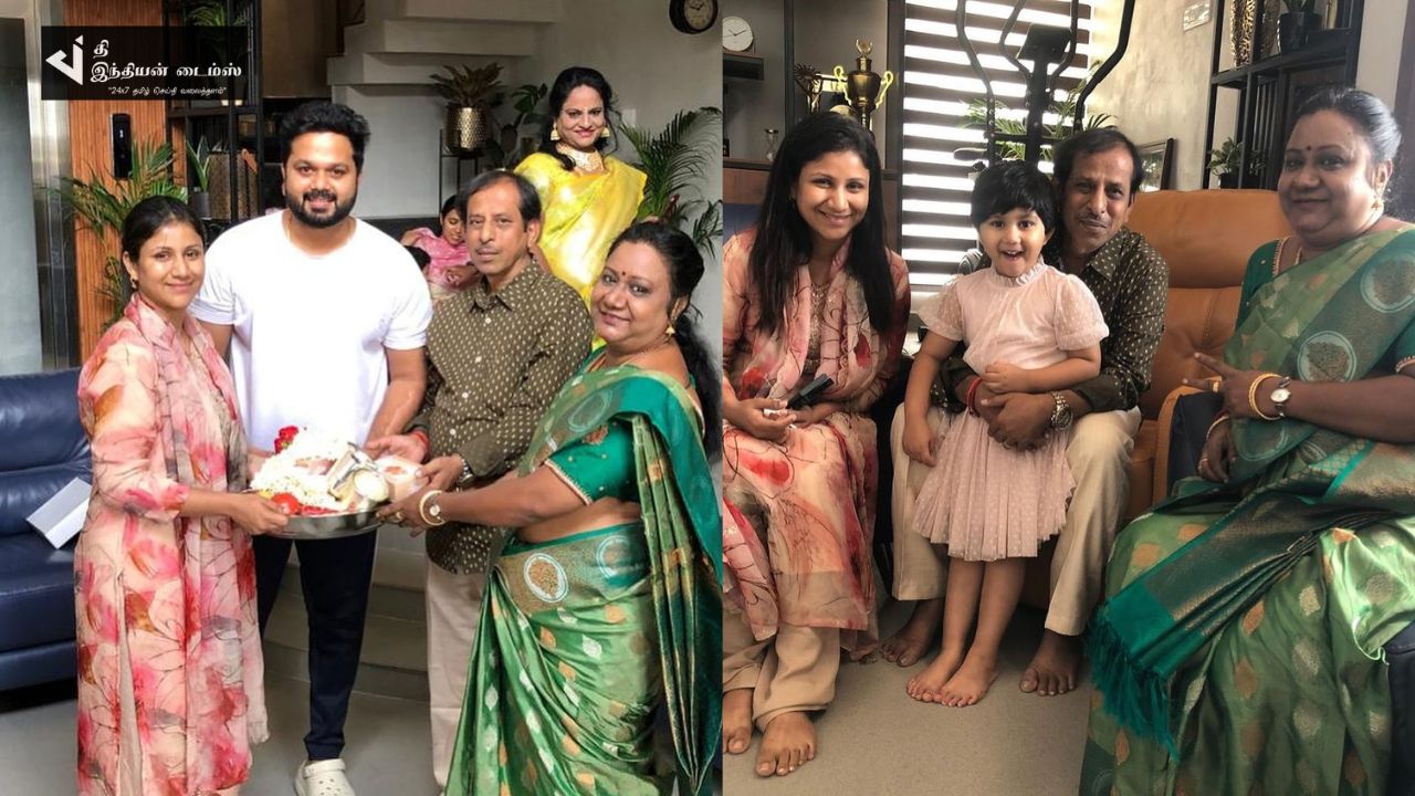 கணவர் சஞ்சீவ் பிறந்தநாளை குடும்பத்துடன் கொண்டாடிய ஆல்யா மானசா