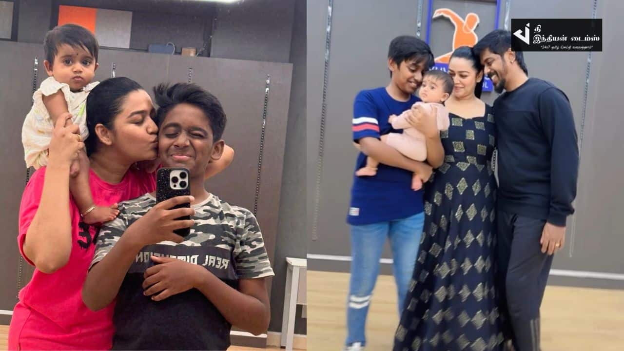 செல்ல மகளை தனது டான்ஸ் ஸ்டுடியோவுக்கு அழைத்து வந்த சீரியல் நடிகை காயத்ரி யுவராஜ்