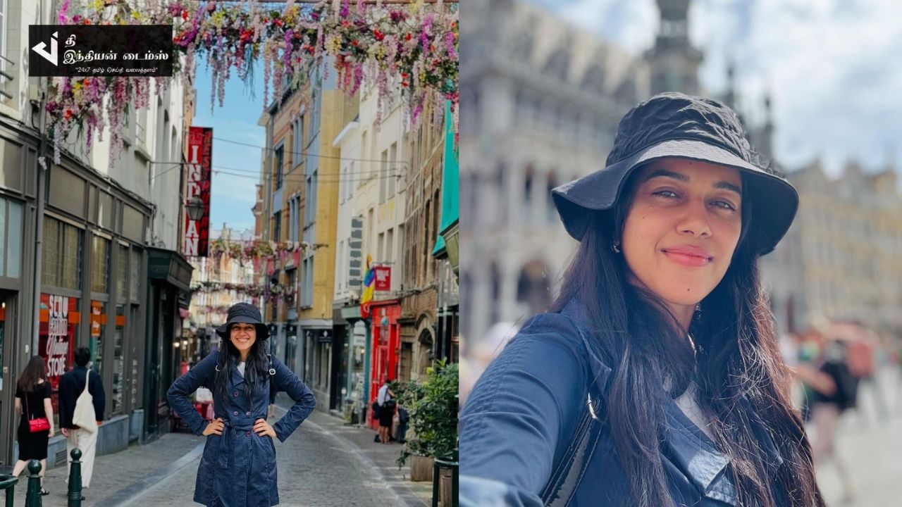 பெல்ஜியம் நாட்டில் விடுமுறையை கொண்டாடும் நடிகை மிர்னாலினி ரவி