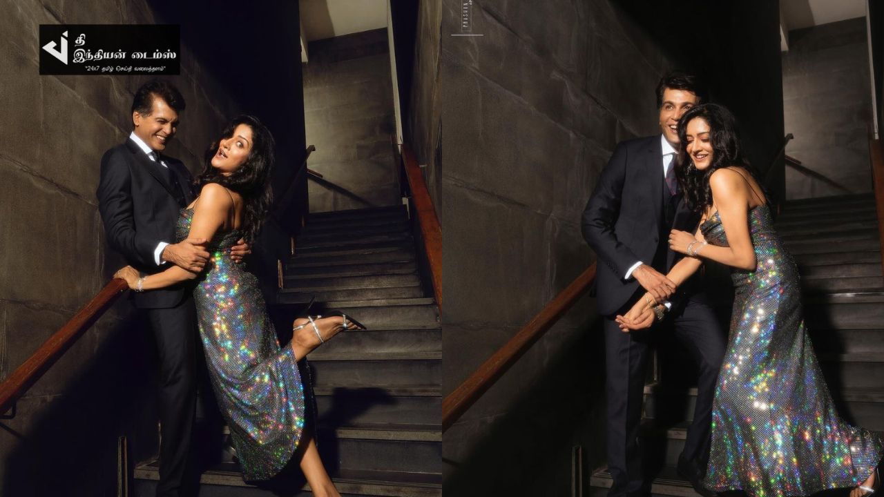 காதலி நடிகை விமலா ராமன் உடன் பயங்க ரொமென்சில் நடிகர் வினய்