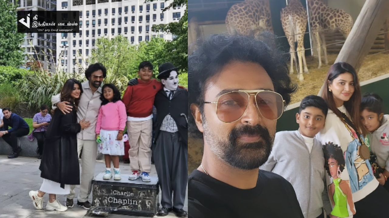 வெளிநாட்டில் குடும்பத்துடன் விடுமுறையை கொண்டாடிய நடிகை சினேகா பிரசன்னா