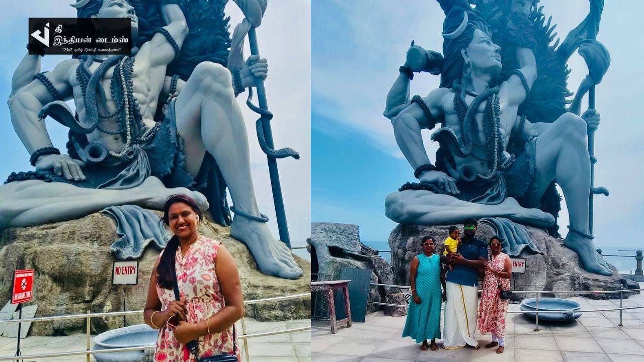 குடும்பத்துடன் ஆழிமாலா சிவன் கோவில் சென்ற பாக்கியலட்சுமி சீரியல் செல்வி அக்கா