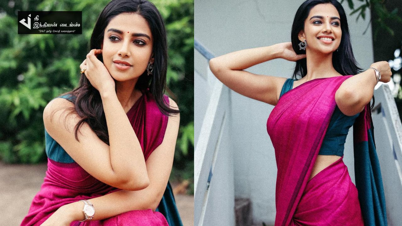 சேலையில் கலக்கும் GOAT பட நாயகி மீனாட்சி சௌத்ரி