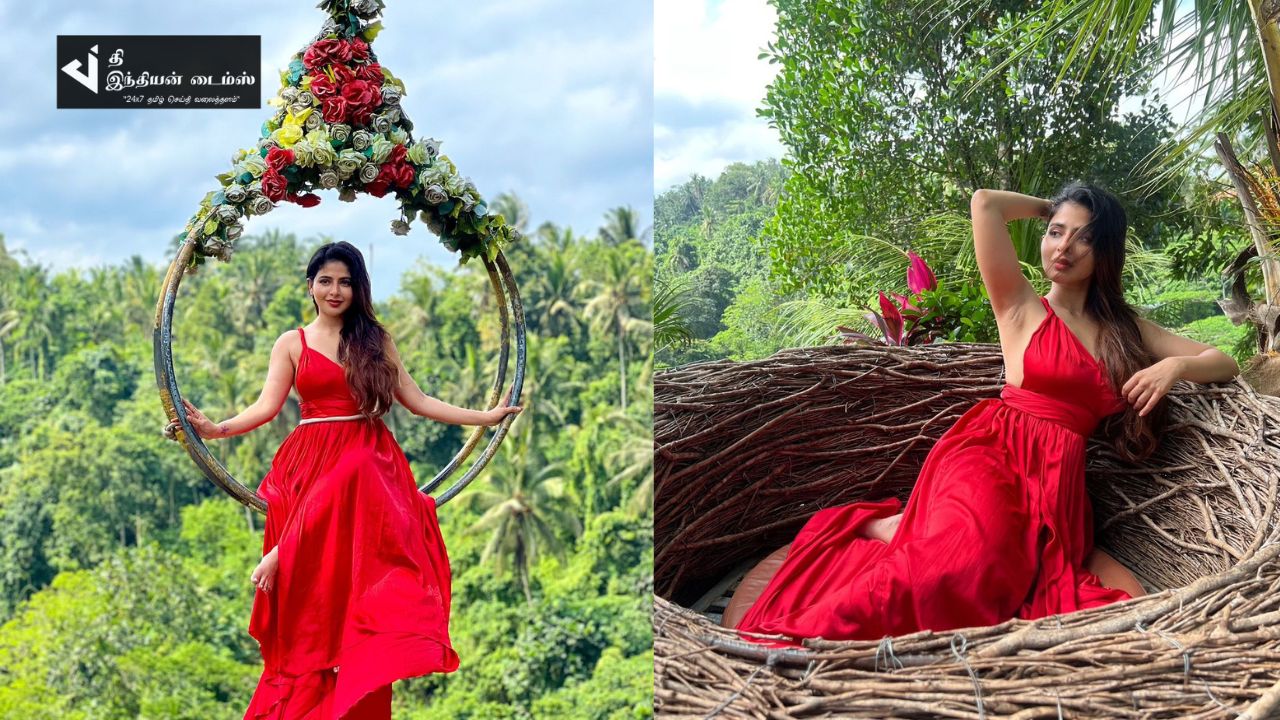 பாலி நாட்டிற்கு விடுமுறைக்கு சென்ற நடிகை ஐஸ்வர்யா மேனன்