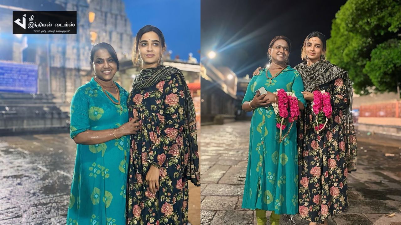 திருவண்ணாமலையில் சுவாமி தரிசனம் செய்த பாக்கியலட்சுமி சீரியல் நடிகைகள்