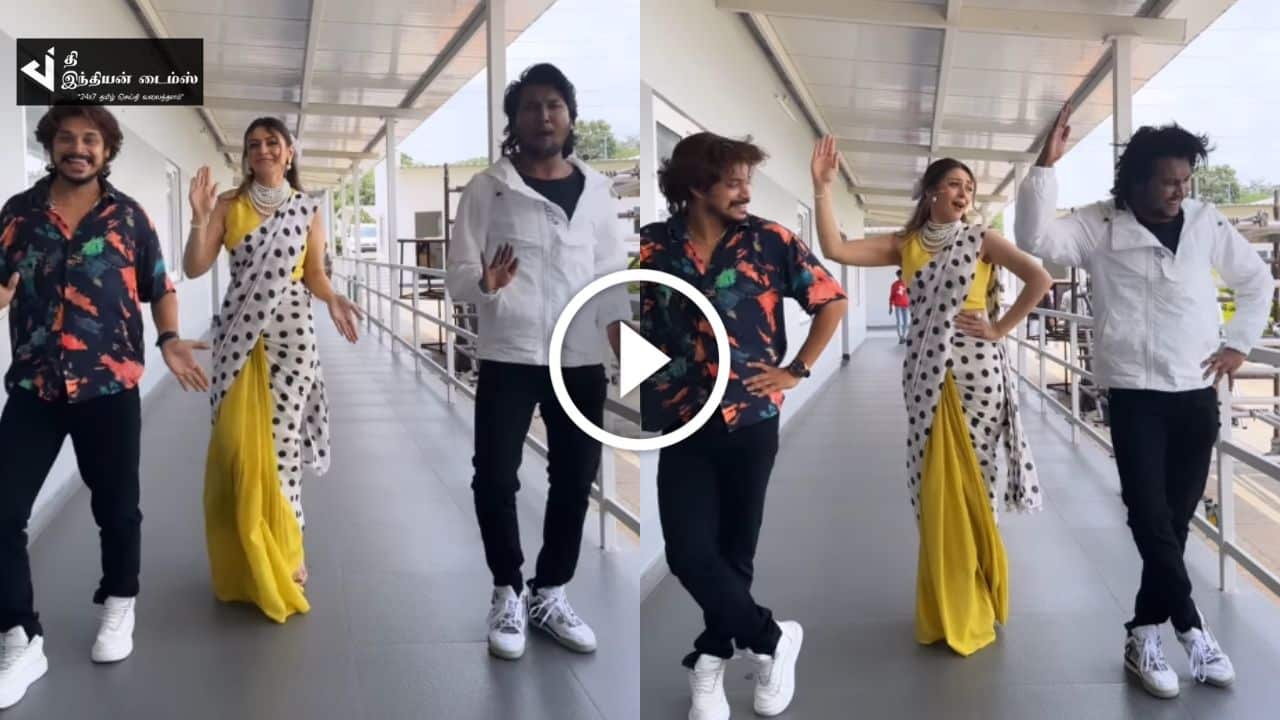 அபிராமியே தாலாட்டும் சாமியே.. பாடலுக்கு குத்தாட்டம் போட்ட நடிகை ஹன்சிகா