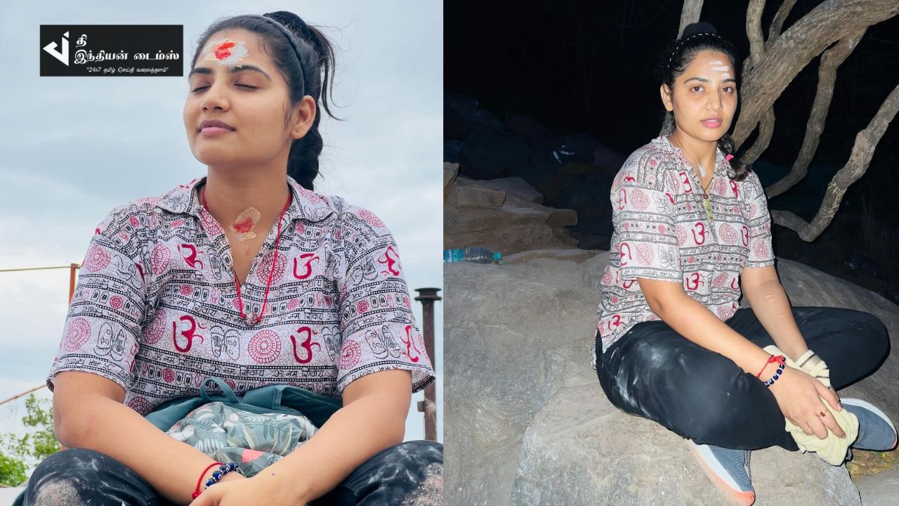 சிவ பக்தையாக மாறி பர்வதமலை பயணம் மேற்கொண்ட CWC அன்ஷிதா