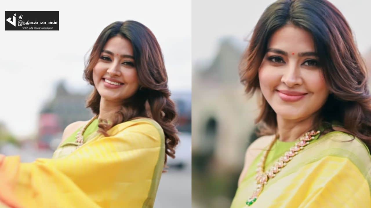 லண்டன் சாலையில் சேலையில் தோன்றிய நடிகை சினேகா