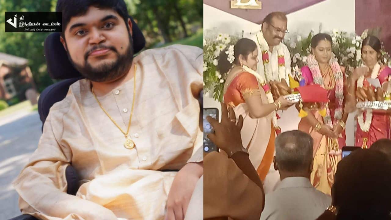 கோலாகலமாக நடைபெற்ற நடிகர் நெப்போலியன் மகன் திருமண நிச்சயம்