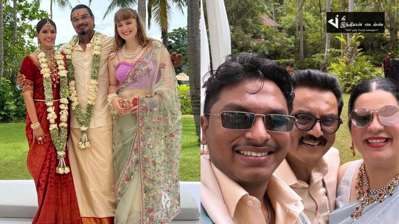 இன்று கோலாகலமாக நடைபெற்ற நடிகை வரலக்ஷ்மி சரத்குமார் திருமண புகைப்படங்கள்