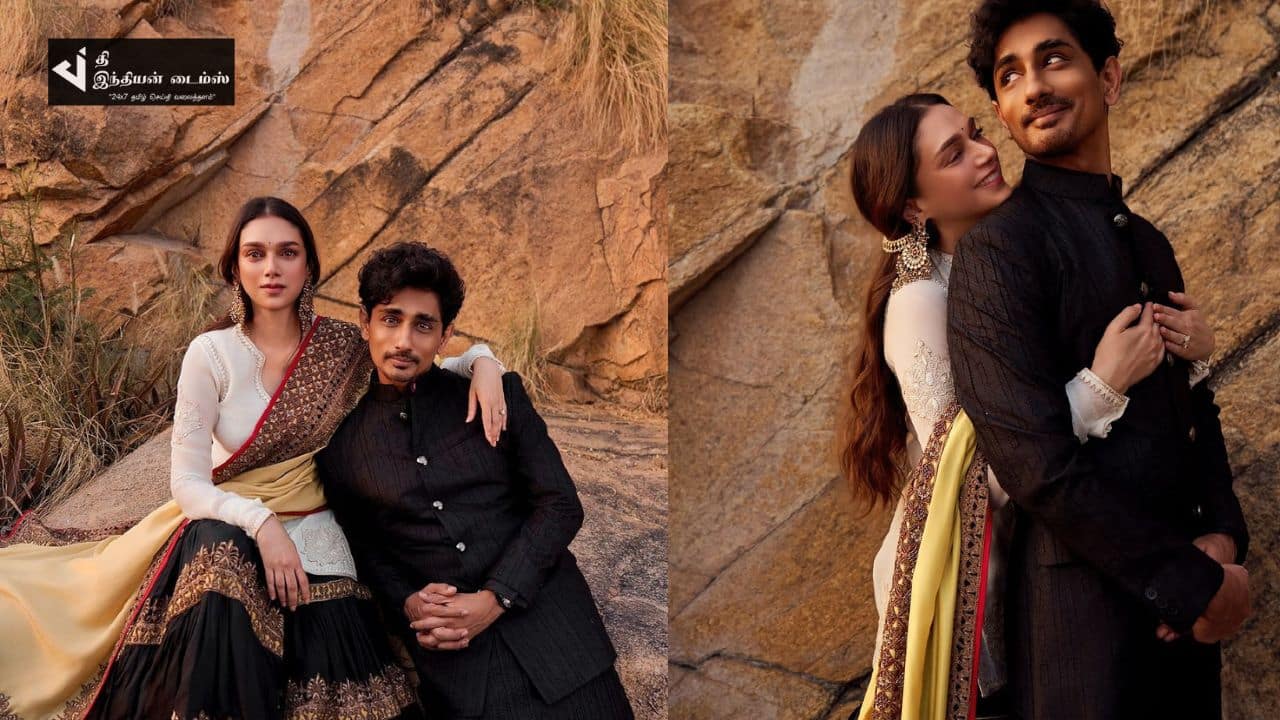 ரொமேன்டிக் போட்டோஷூட்டில் கலக்கும் சித்தார்த் மற்றும் அதிதி