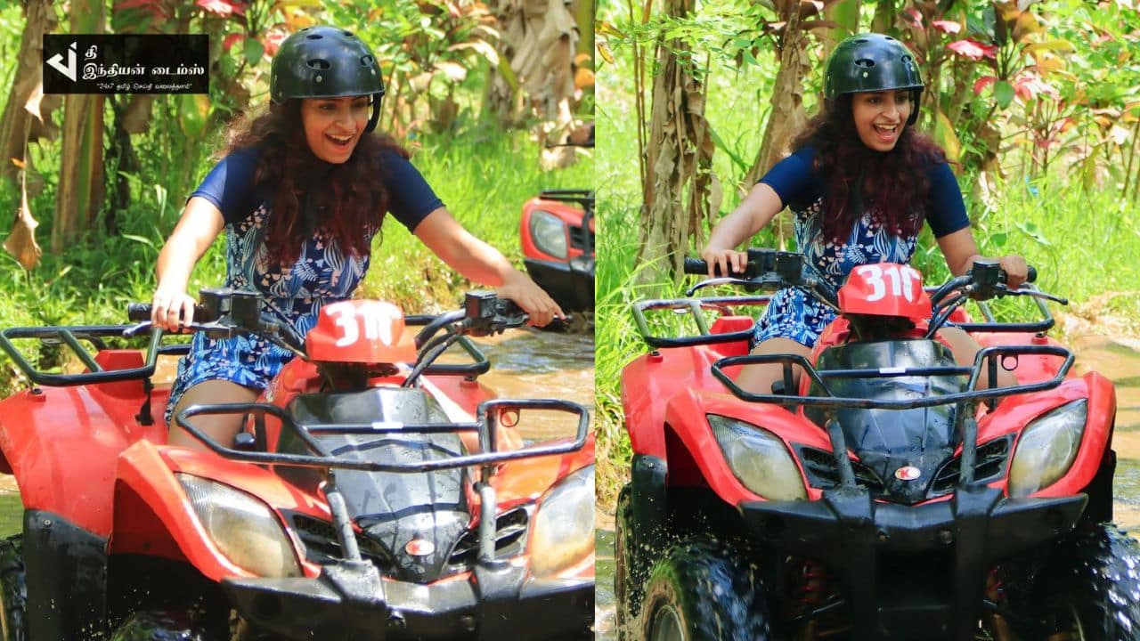 BALI நாட்டில் பைக் ரைடு – அசத்தும் குக் வித் கோமாளி சிவாங்கி