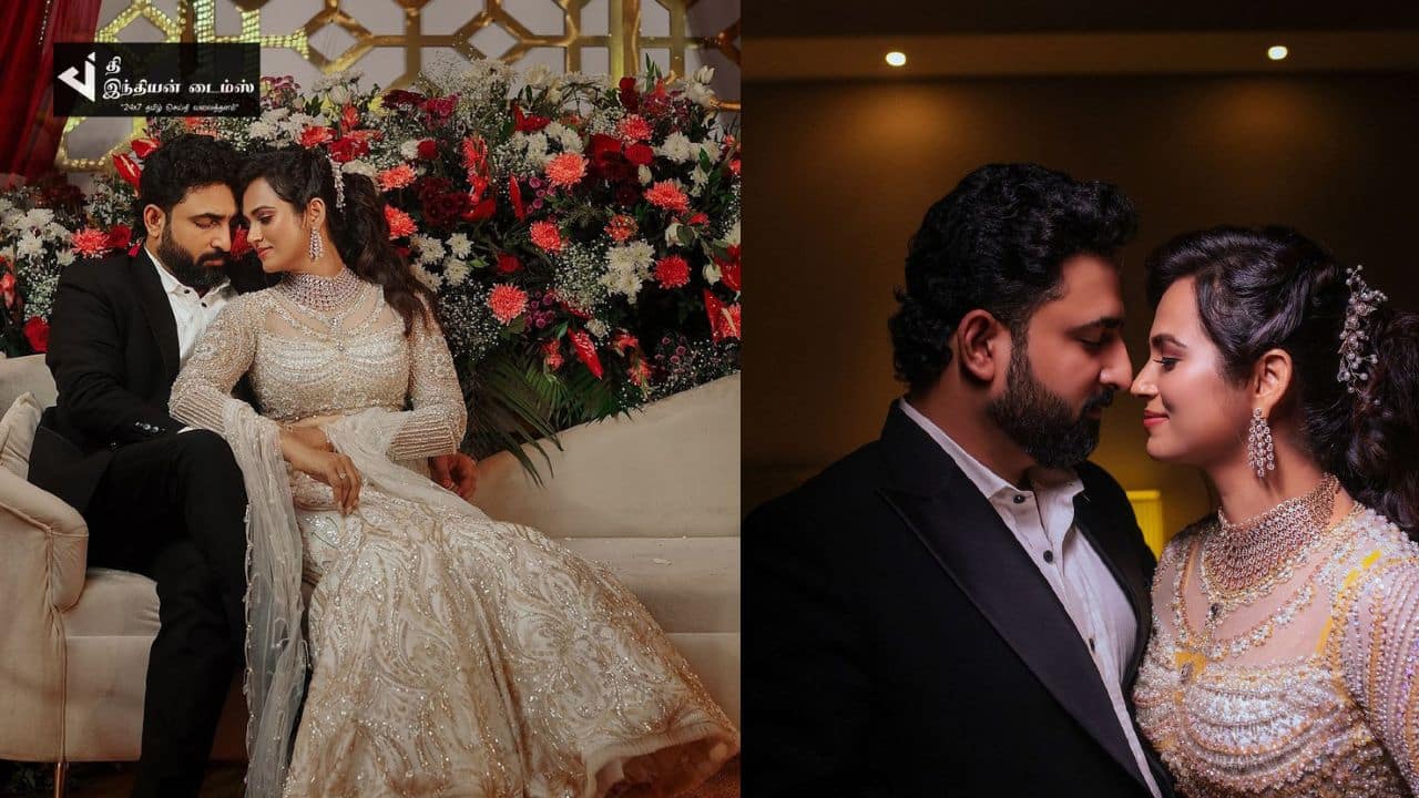 கணவருடன் போட்டோஷூட் எடுத்த நடிகை ரம்யா பாண்டியன்