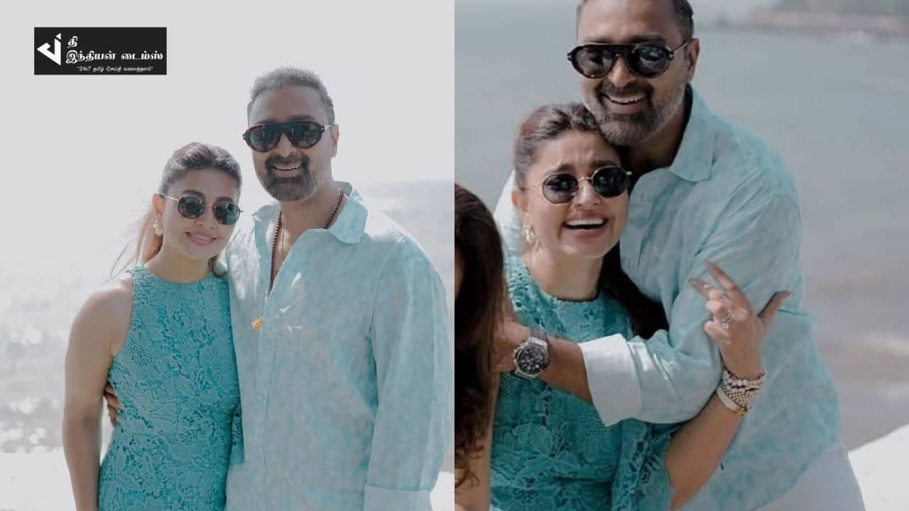 கணவருடன் செம்ம கியூட்டாக திருமண நிகழ்ச்சியில் கலந்துகொண்ட நடிகை சினேகா