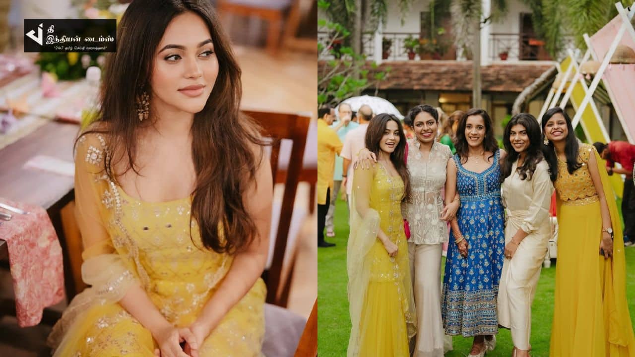 தோழியின் திருமணத்தில் கலந்துகொண்ட விடுதலை பட நாயகி பவானி ஸ்ரீ