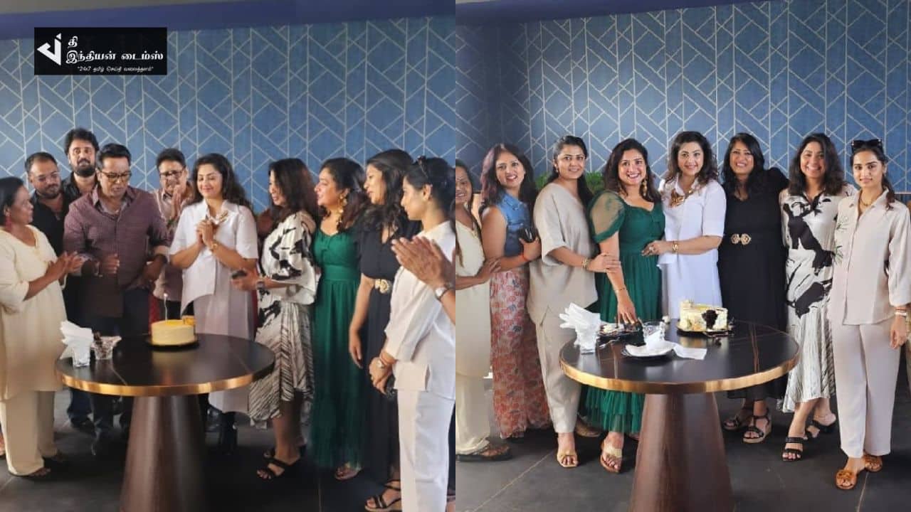 நடிகை மீனாவின் பிறந்தநாள் விழாவில் கலந்துகொண்ட சினிமா நட்சத்திரங்கள்