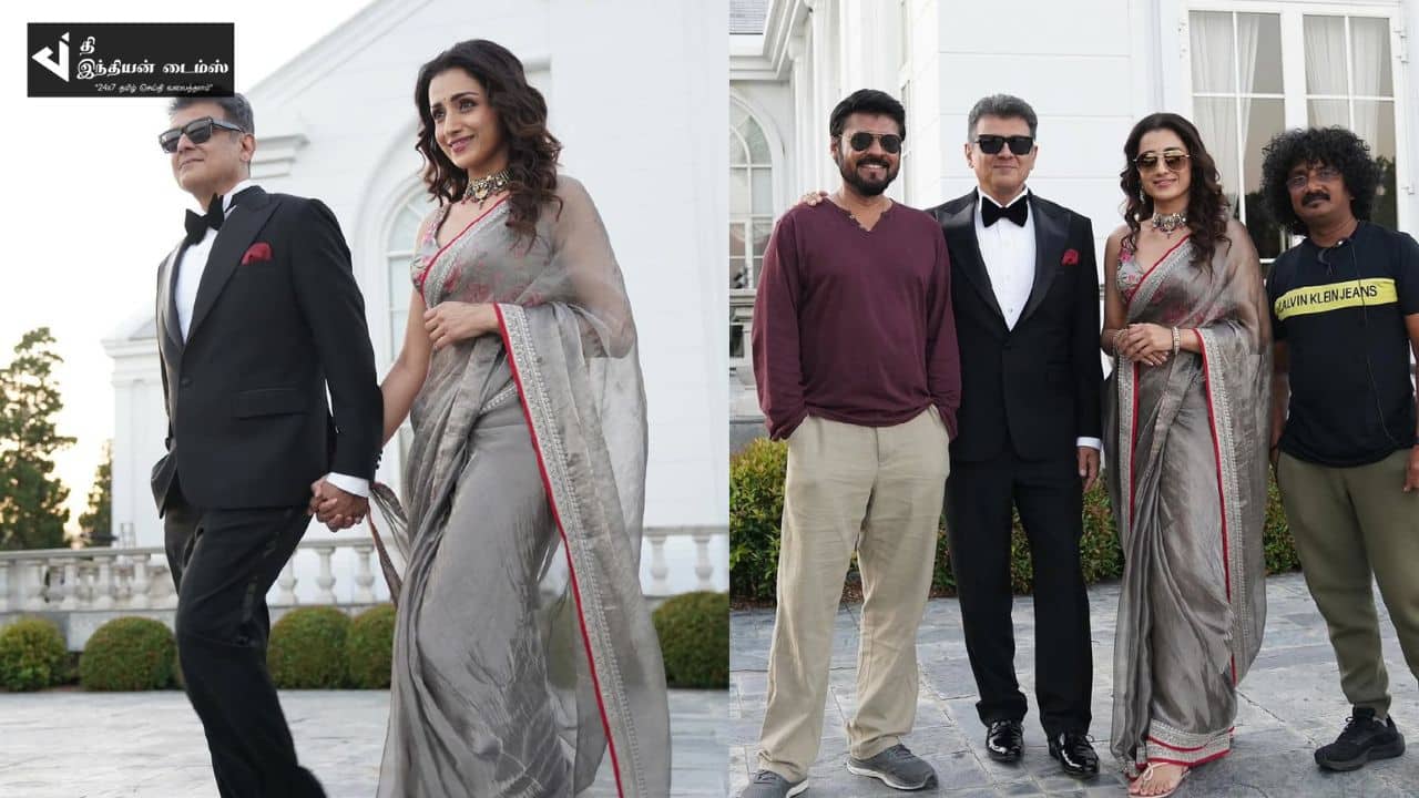 விடாமுயற்சி குழுவுடன் நடிகர் அஜித்குமாரின் லேட்டஸ்ட் புகைப்படங்கள்