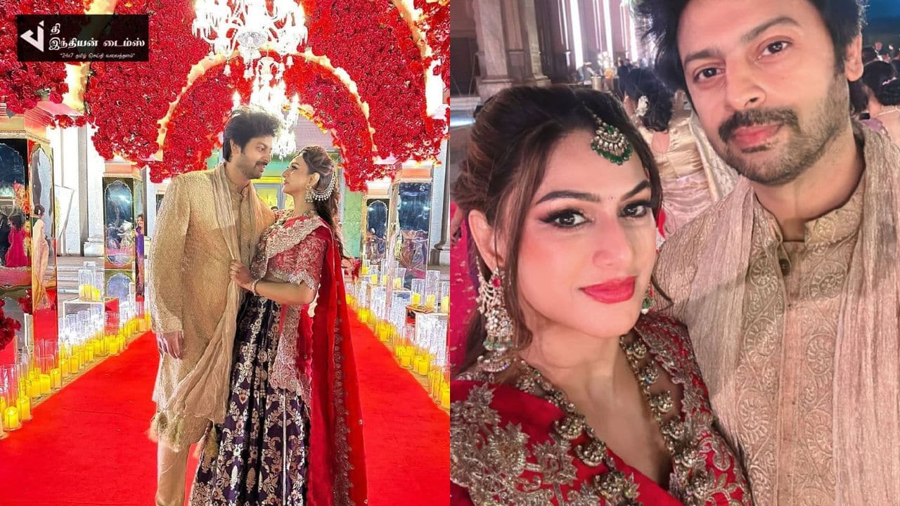 திருமணத்தில் மனைவியுடன் கலந்துகொண்ட நடிகர் ஸ்ரீகாந்த்