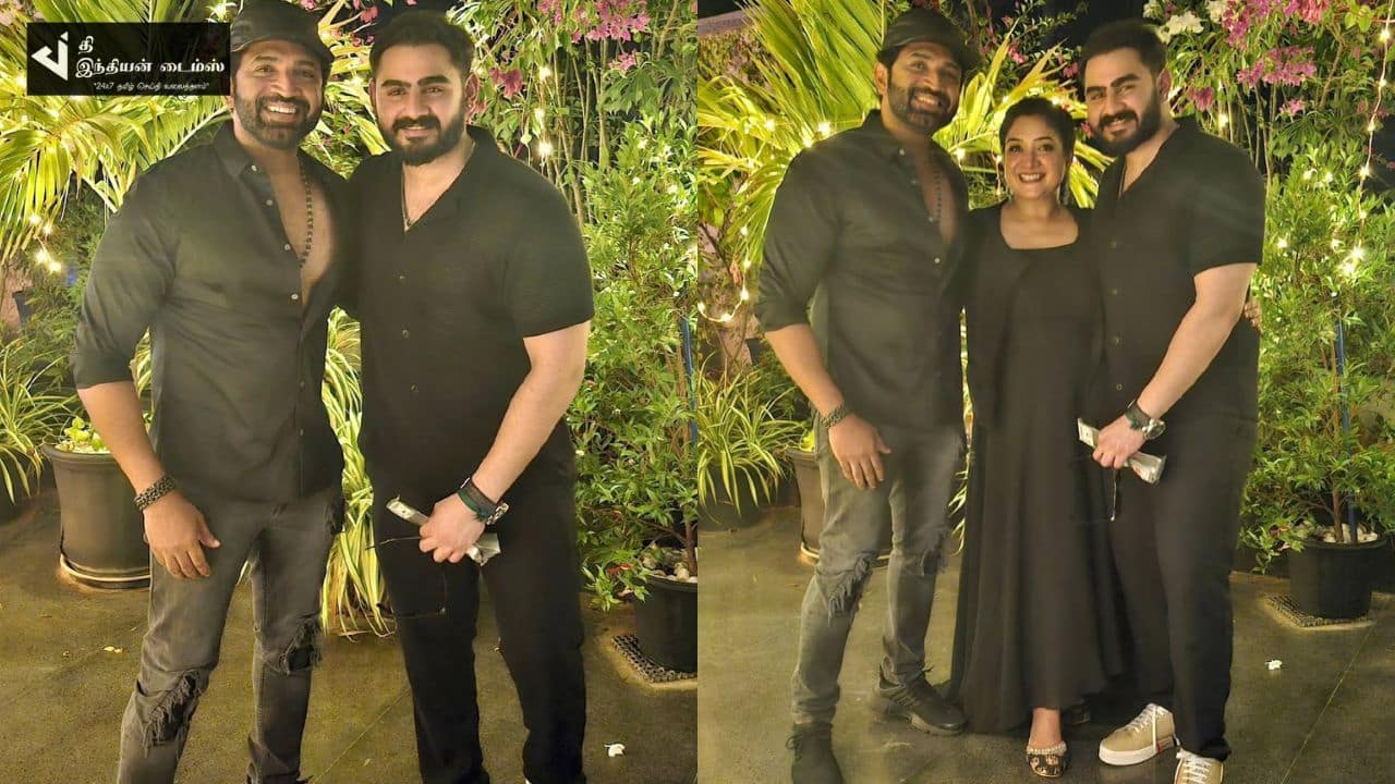 அக்கா மகன் பிறந்தநாள் கொண்டாட்டத்தில் கலந்துகொண்ட நடிகர் அருண் விஜய்