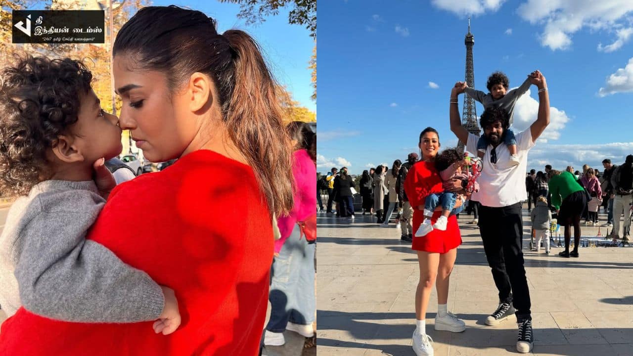 குடும்பத்துடன் நடிகை நயன்தாரா பாரிஸ் நாட்டில் கிறிஸ்துமஸ் கொண்டாட்டம்