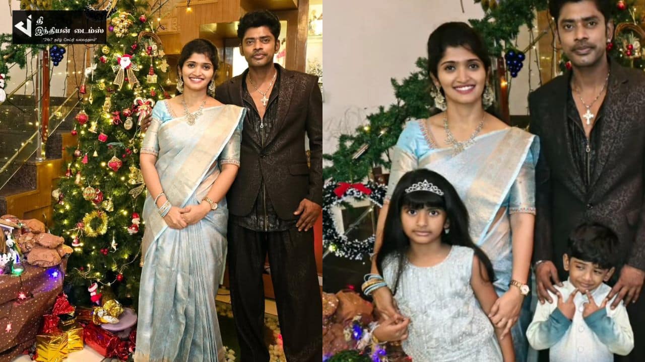 குடும்பத்துடன் கிறிஸ்துமஸ் கொண்டாடிய சாண்டி மாஸ்டர்