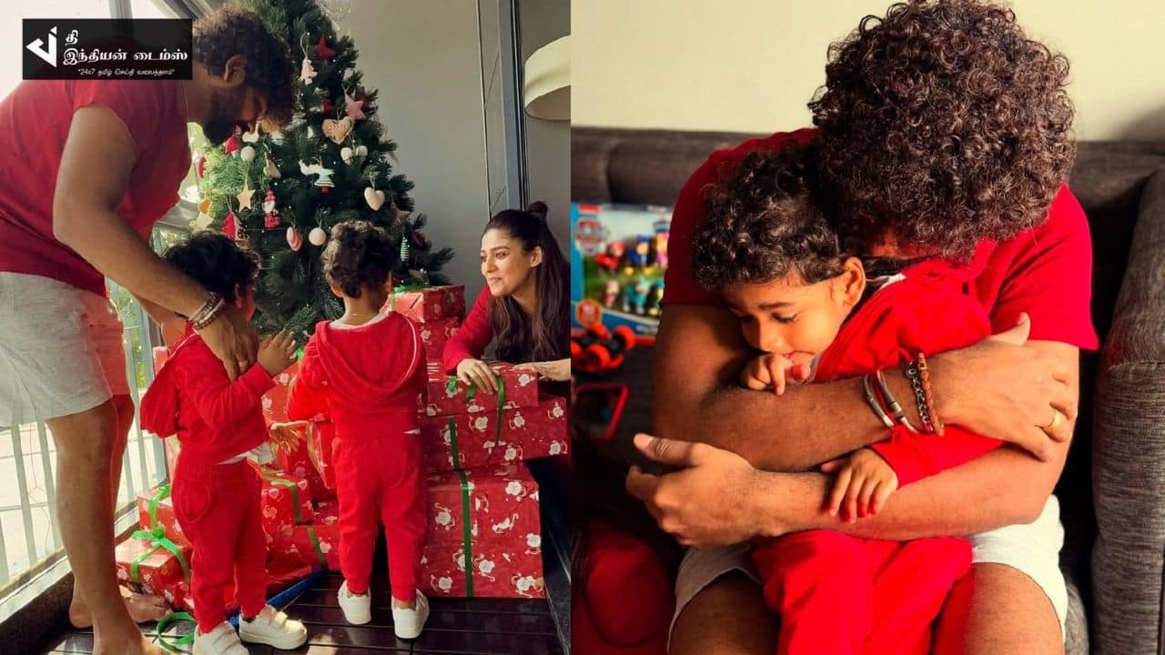குடும்பத்துடன் கிறிஸ்துமஸை கொண்டாடிய இயக்குனர் விக்னேஷ் சிவன்