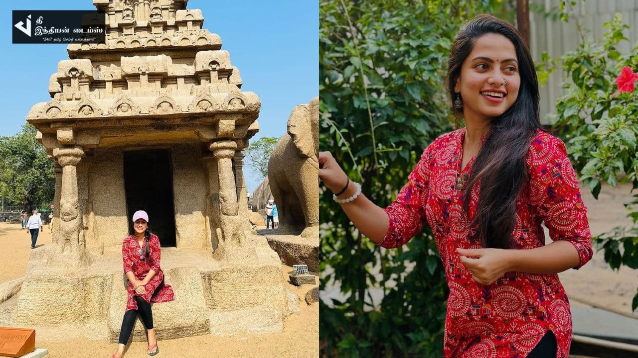 மகாபலிபுரத்தில் எதிர்நீச்சல் சீரியல் ஜனனி WEEK END கொண்டாட்டம்