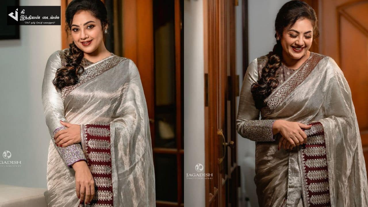 அடி மீனாப்பொண்ணு..! 48 வயதிலும் எஜமான் பட வைத்தீஸ்வரி போல இளமையில் அசத்தும் நடிகை மீனா