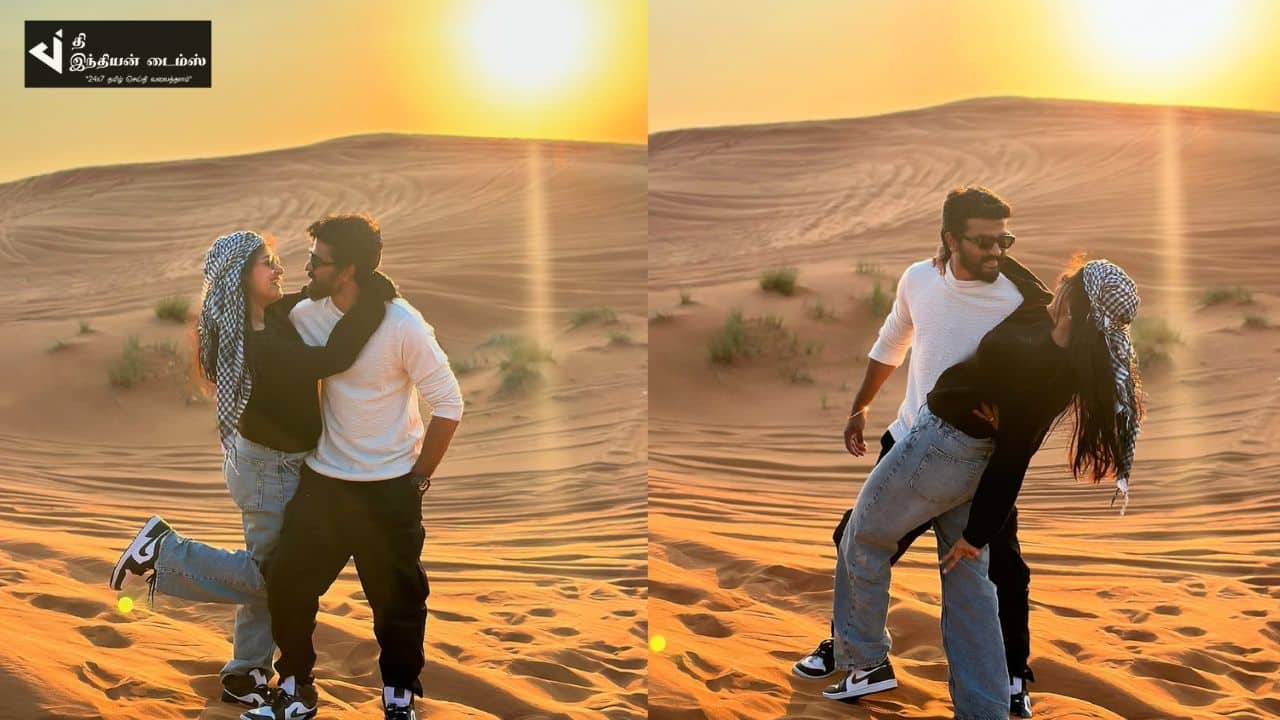 துபாயில் ரொமேன்டிக் விடுமுறை கொண்டாடிய சித்து மற்றும் ஸ்ரேயா