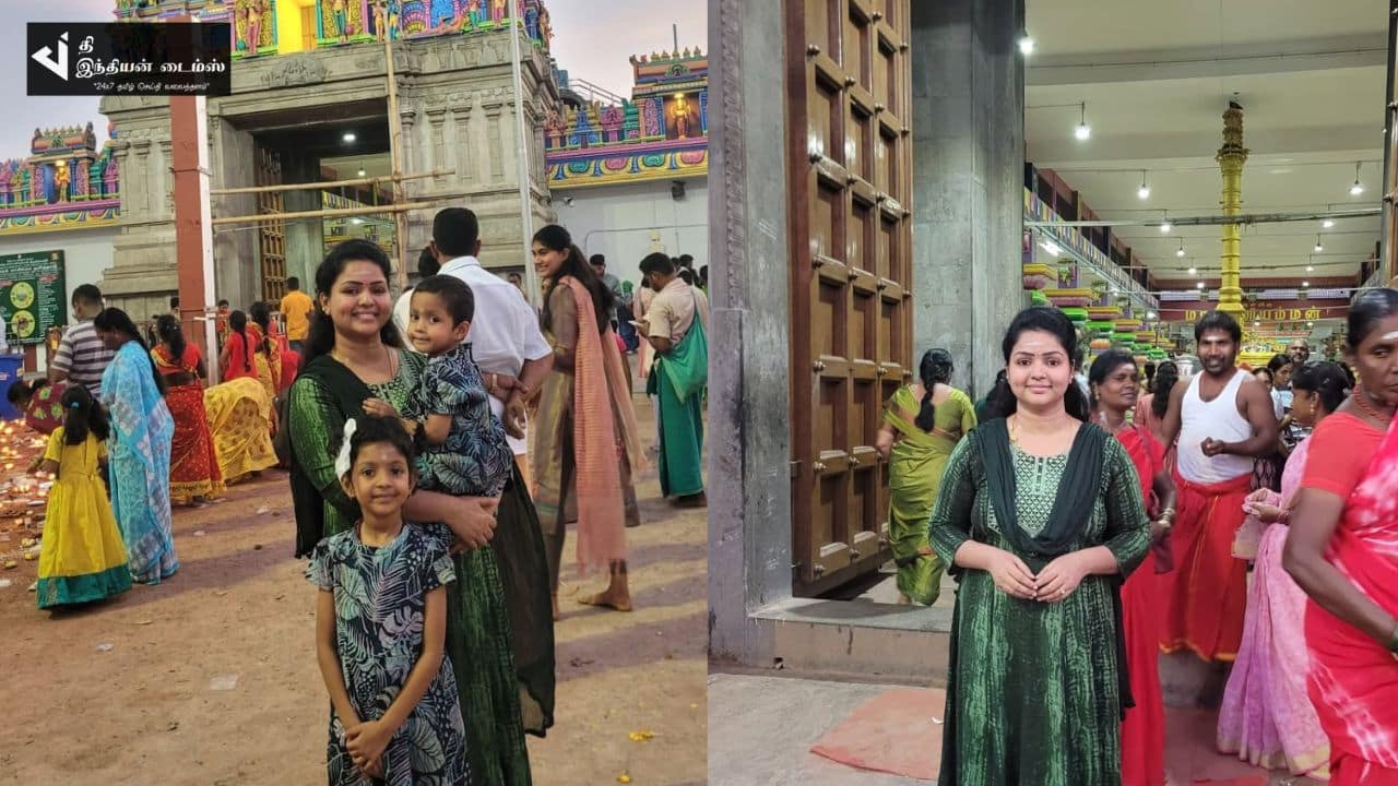 சூரியவம்சம் குழந்தை நட்சத்திரம் ஹேமலதா மகள்களுடன் சுவாமி தரிசனம்