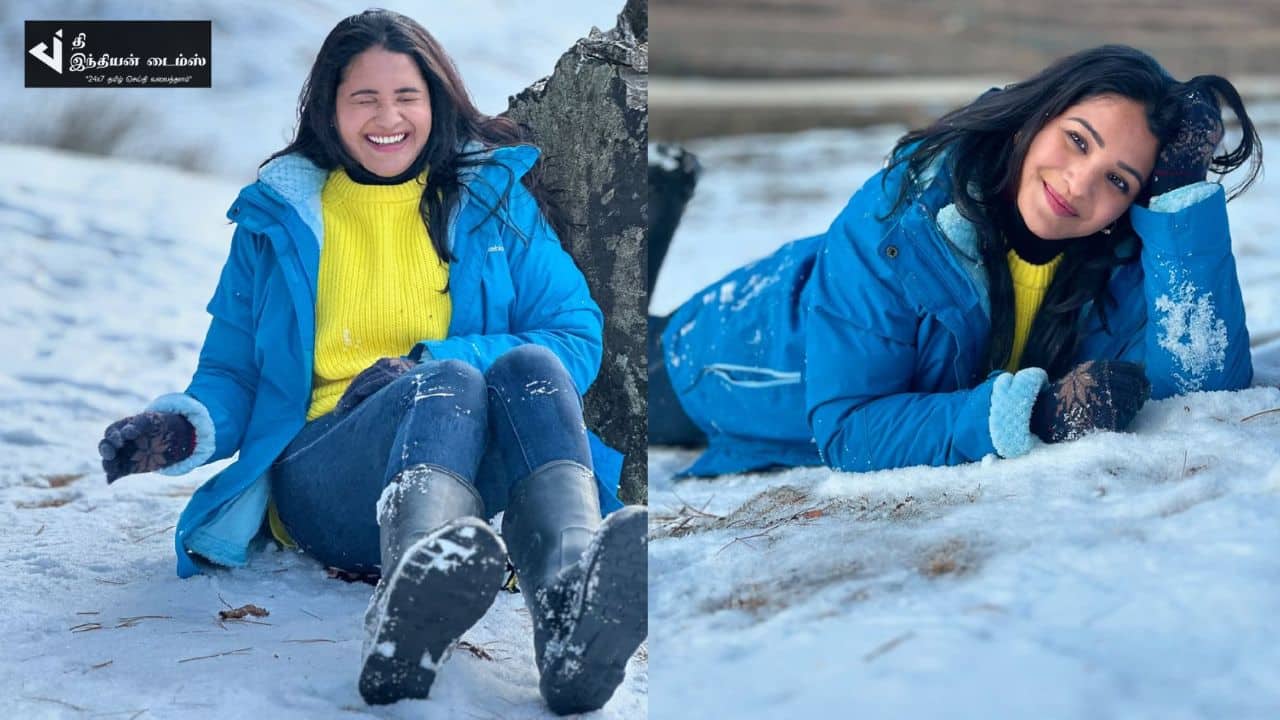 பனி பிரதேசத்தில் விடுமுறையை கொண்டாடும் பாண்டியன் ஸ்டோர்ஸ் தங்கமயில்