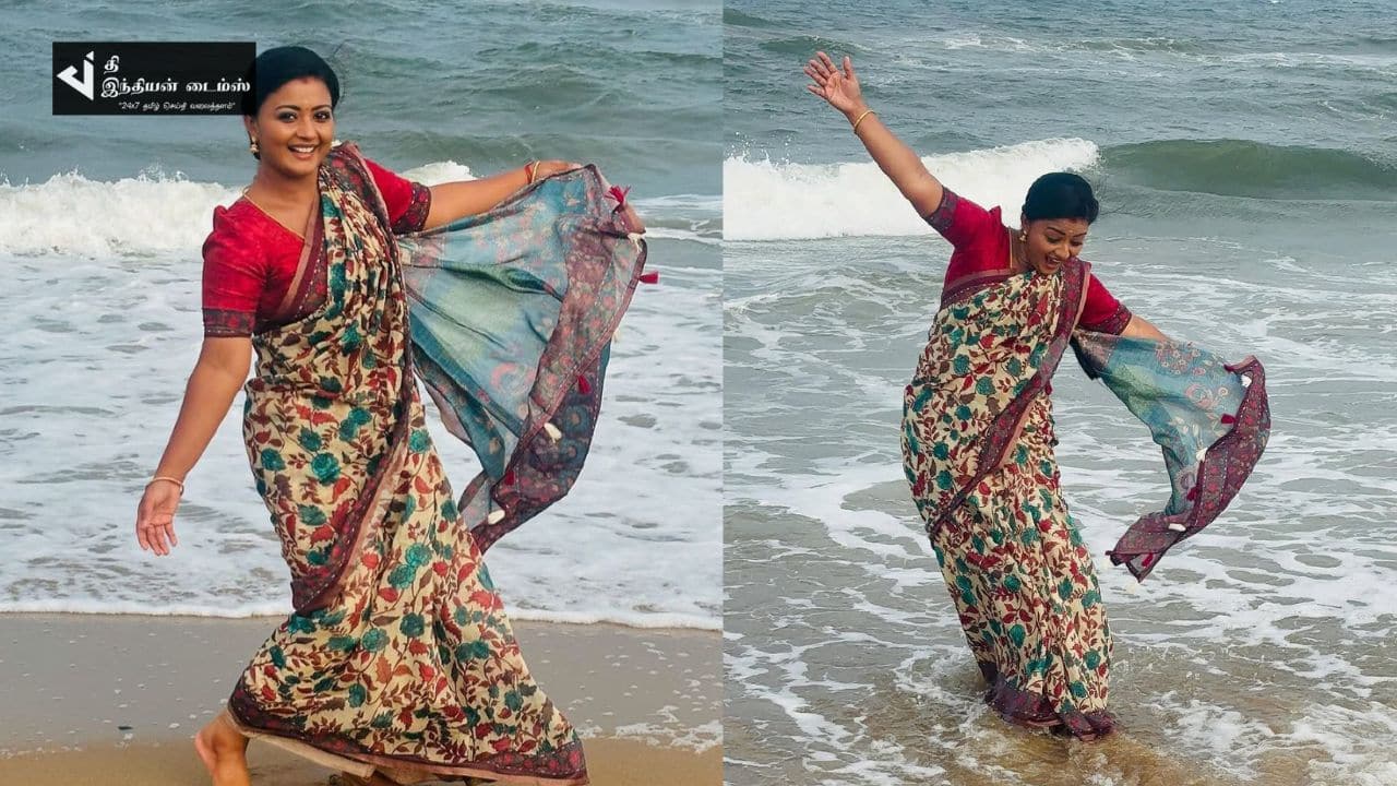 குழந்தை போல கடற்கரையில் விளையாடிய சிறகடிக்க ஆசை மீனா