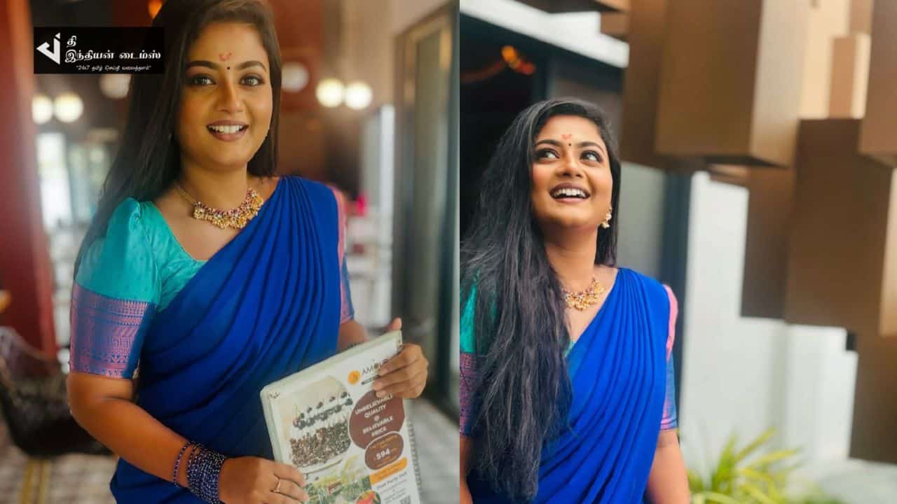 பாவாடை தாவணியில் அசத்தும் சிறகடிக்க ஆசை நாயகி மீனா