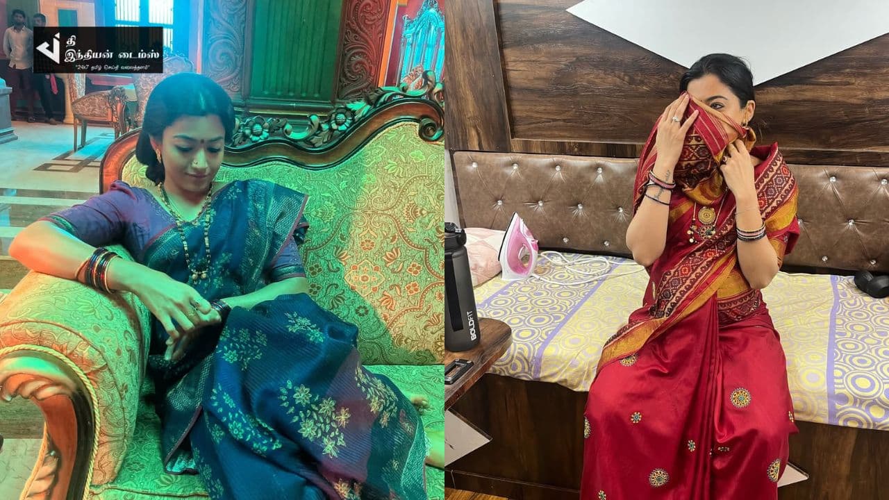 புஷ்பா 2 BTS புகைப்படங்களை பகிர்ந்த நடிகை ரஷ்மிக்கா