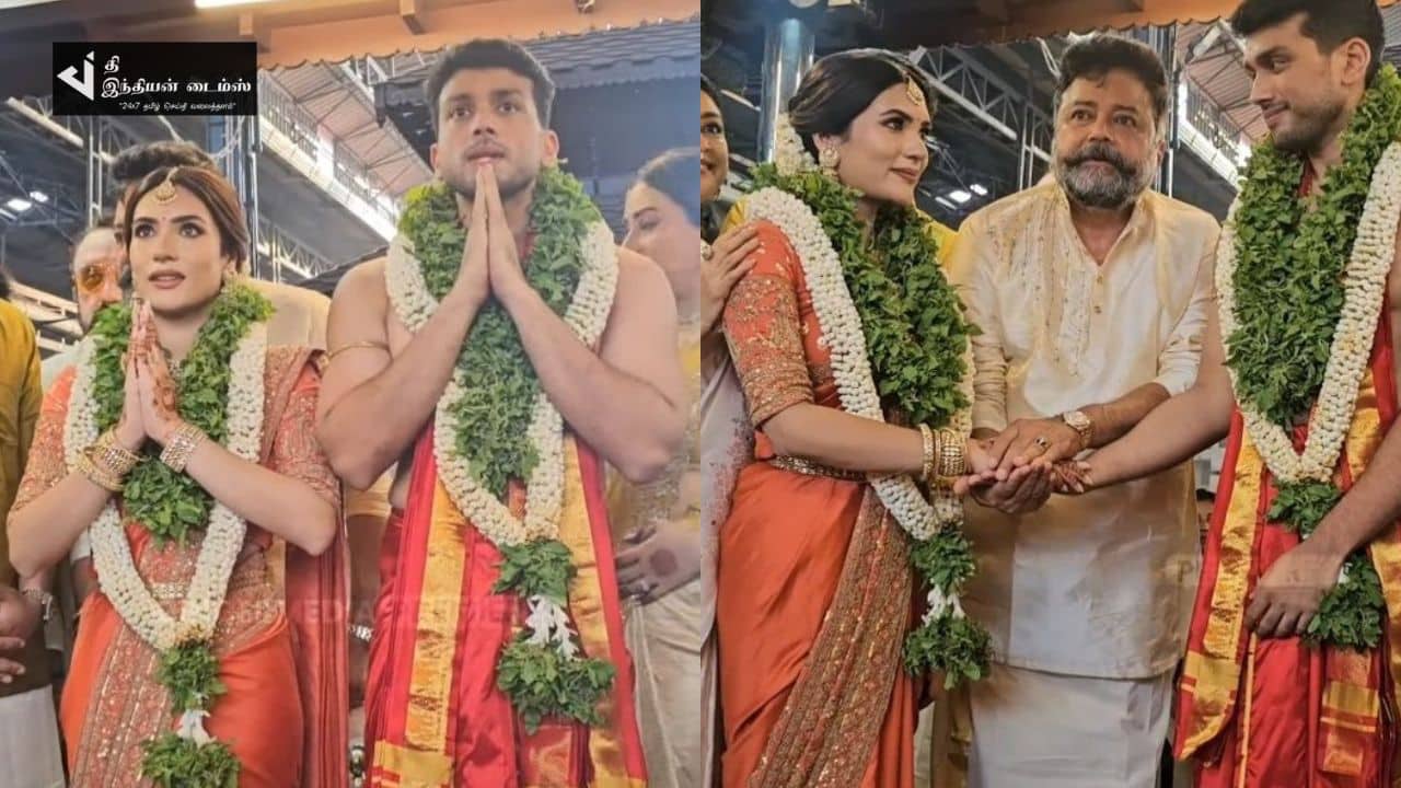 குருவாயூரில் இன்று கோலாகலமாக நடைபெற்ற நடிகர் காளிதாஸ் ஜெயராம் திருமண புகைப்படங்கள்