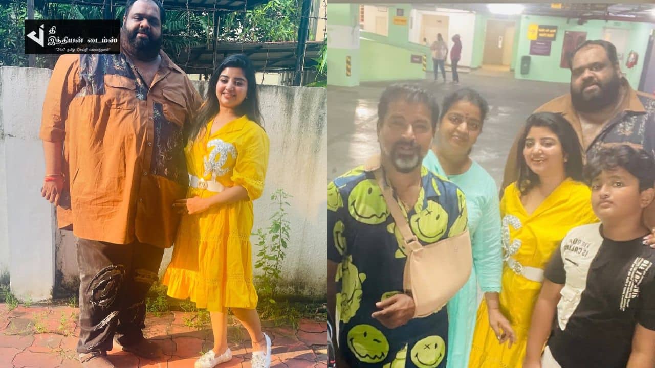 மனைவி மகன் உடன் ஷாப்பிங் சென்ற தயாரிப்பாளர் ரவீந்தர் சந்திரசேகர்