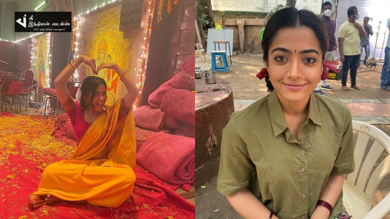 தனது புஷ்பா 2 BTS புகைப்படங்களை வெளியிட்ட நடிகை ரஷ்மிக்கா மந்தன்னா