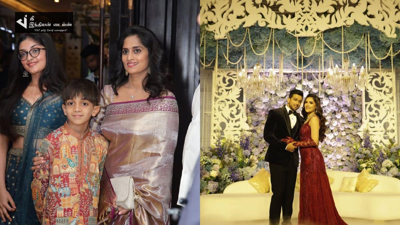 நடிகர் காளிதாஸ் ஜெயராம் திருமண வரவேற்பில் கலந்துகொண்ட சினிமா நட்சத்திரங்கள்