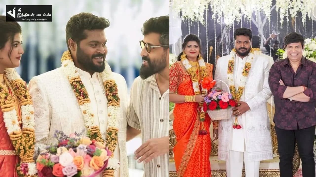 டிமான்டி காலனி பட இயக்குனர் அஜய் ஞானமுத்து திருமண வரவேற்பில் கலந்துகொண்ட பிரபலங்கள்