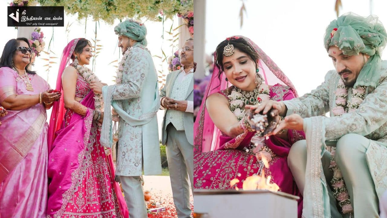 இன்று கோலாகலமாக நடைபெற்ற பிக் பாஸ் சாக்ஷி அகர்வால் திருமணம்
