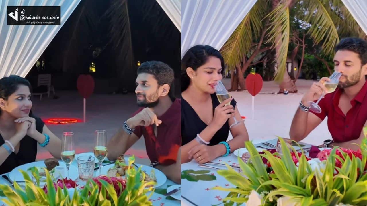 காதலனுடன் கடற்கரையில் Candle Light Dinner-ஐ என்ஜாய் செய்யும் லப்பர் பந்து நாயகி ஸ்வாசிகா