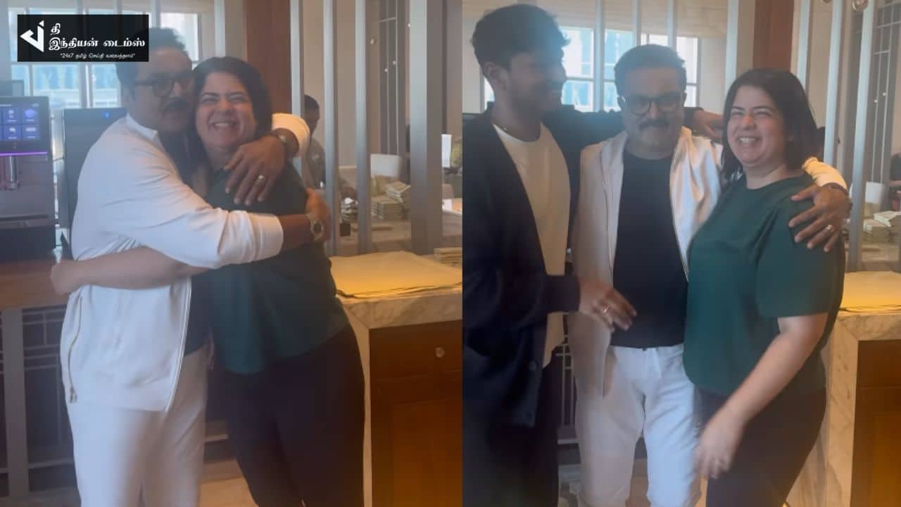 மகளை வெளிநாட்டில் சந்தித்து இன்ப அதிர்ச்சி கொடுத்த நடிகர் சரத்குமார்