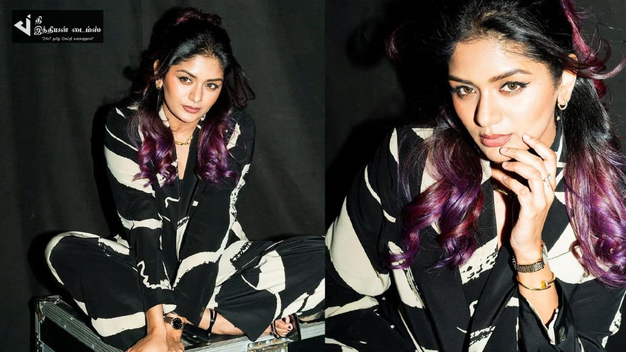 ஓரக்கண்ணால என்னை ஓரம்கட்டுறா..! அழகில் அசத்தும் நடிகை அதிதி சங்கர்..!