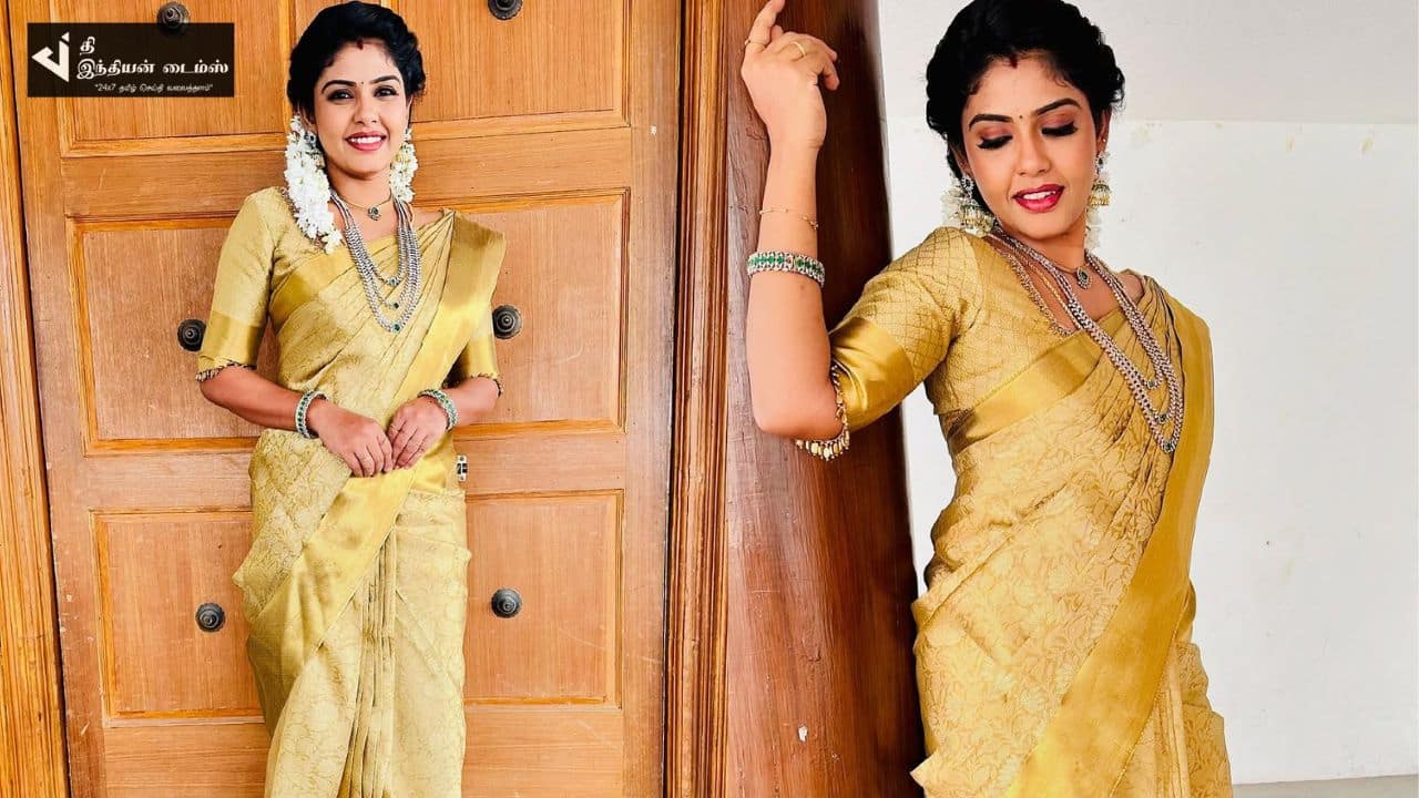 சேலையில் ஜொலிக்கும் பாண்டியன் ஸ்டோர்ஸ் சீரியல் நடிகை ஹேமா